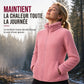 Veste chaude unisexe réversible à col montant et fermeture éclair