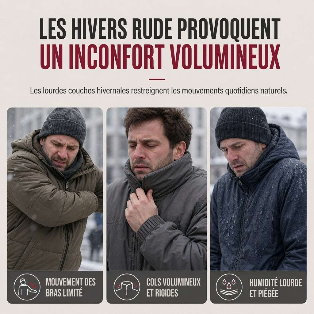 Veste chaude unisexe réversible à col montant et fermeture éclair