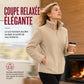 Veste chaude unisexe réversible à col montant et fermeture éclair