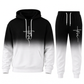 Ensemble survêtement ample pour homme : sweat à capuche à manches longues avec impression numérique 3D et pantalon, adapté pour le printemps et l'automne
