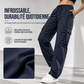 Pantalon cargo femme coupe droite décontractée avec taille élastique à cordon de serrage et poches utilitaires latérales