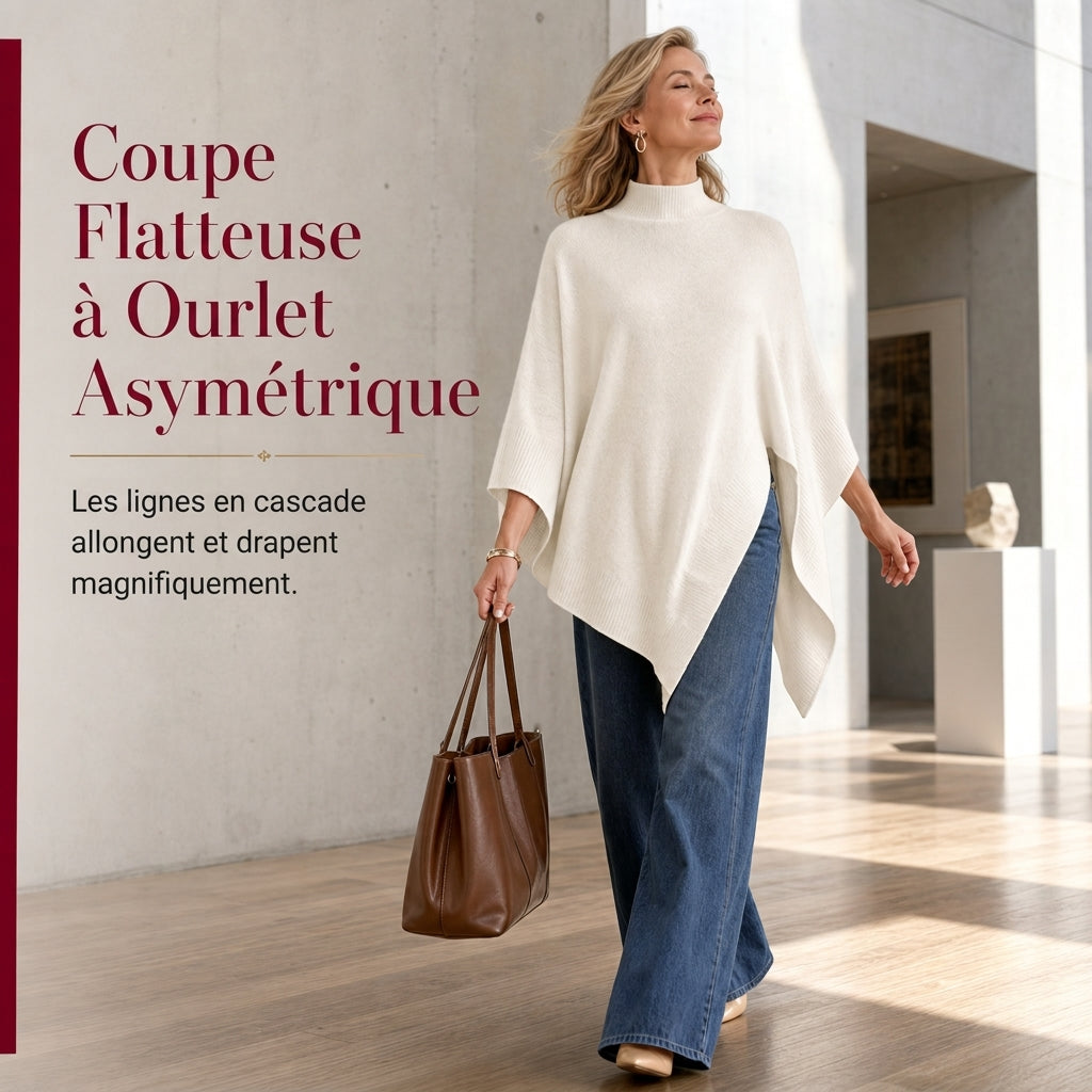 Châle en tricot ample élégant uni pour femme