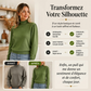 Haut en maille élégant et confortable pour femme, avec bordure à volants