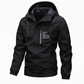 🌧️ Protection contre les intempéries, polyvalente pour le quotidien | Veste coupe-vent à capuche amovible pour homme