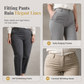 Pantalon élégant en satin à taille haute et jambes larges, avec une taille asymétrique
