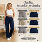 Pantalon habillé femme taille haute, coupe droite