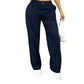 Pantalon habillé femme taille haute, coupe droite