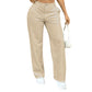 Pantalon habillé femme taille haute, coupe droite