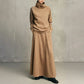 Ensemble haut à col roulé et jupe longue pour femme