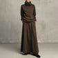 Ensemble haut à col roulé et jupe longue pour femme