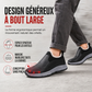 Chaussures d'hiver imperméables pour hommes, doublées de polaire, à enfiler, à semelle souple antidérapante, chaussures décontractées chaudes en coton pour personnes âgées