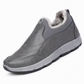 Chaussures d'hiver imperméables pour hommes, doublées de polaire, à enfiler, à semelle souple antidérapante, chaussures décontractées chaudes en coton pour personnes âgées