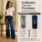 Jean stretch à coupe large et taille haute pour femme