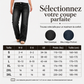 Jean stretch à coupe large et taille haute pour femme