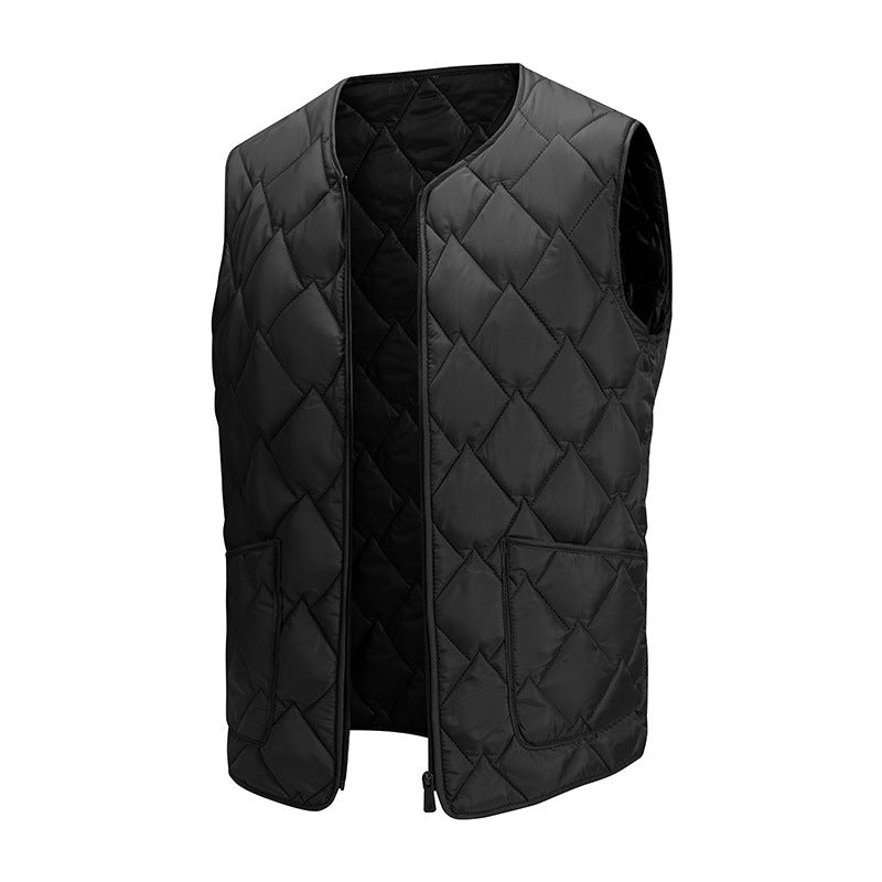 Gilet matelassé diamanté thermique d'hiver pour homme