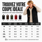 Gilet d'hiver unisexe doublé peluche et chaud