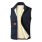 Gilet d'hiver unisexe doublé peluche et chaud