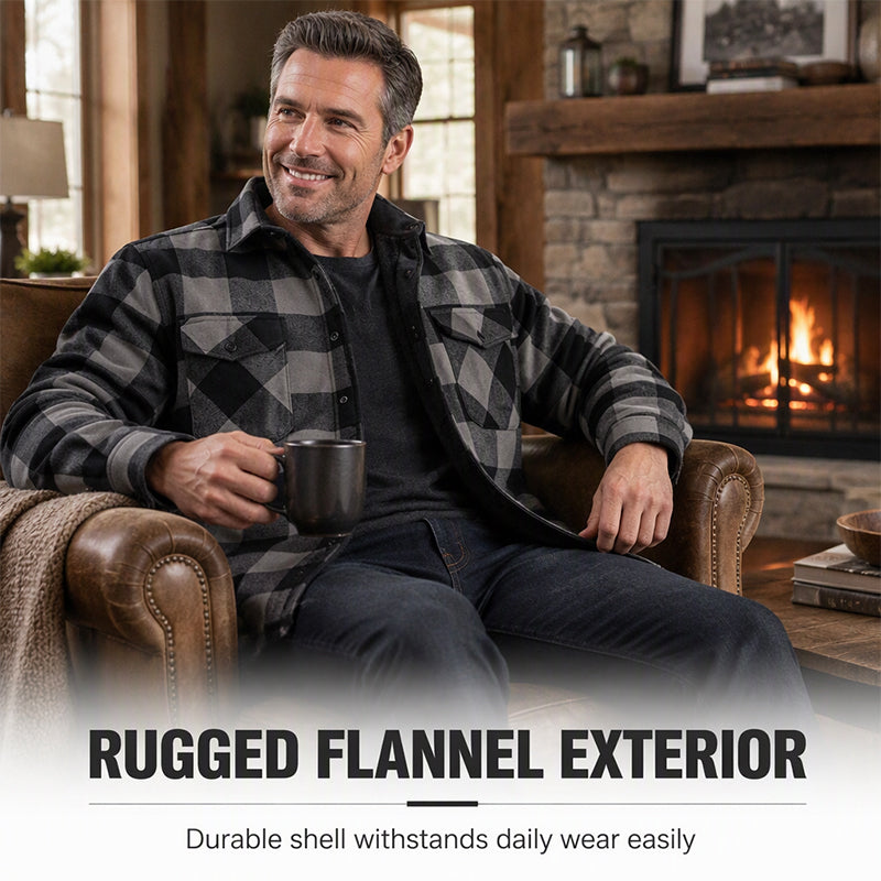 🧥Veste-chemise thermique à carreaux d'hiver pour homme