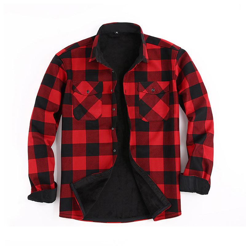 🧥Veste-chemise thermique à carreaux d'hiver pour homme