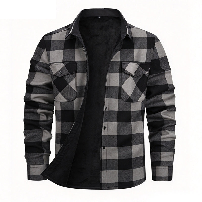 🧥Veste-chemise thermique à carreaux d'hiver pour homme