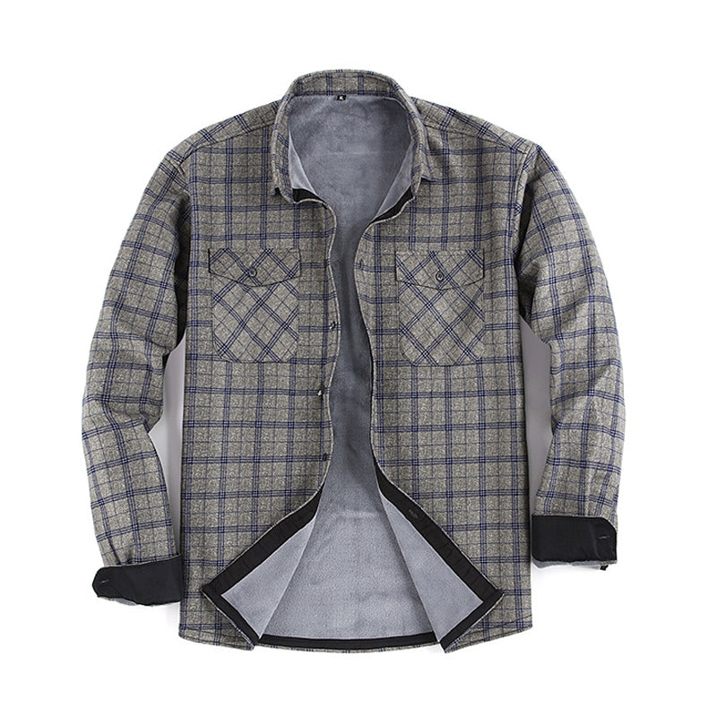 🧥Veste-chemise thermique à carreaux d'hiver pour homme