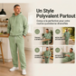 Ensemble à la mode pour homme : sweat à capuche demi-zip et pantalon large