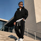 Ensemble à la mode pour homme : sweat à capuche demi-zip et pantalon large