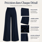 Pantalon large taille haute décontracté pour femmes