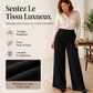 Pantalon large taille haute décontracté pour femmes