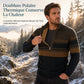 Cardigan en triqué à carreaux pour homme, doublure molletonnée, à capuche, manteau épais à manches longues pour l'hiver