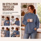 Sweatshirt décontracté à col simulé pour femme