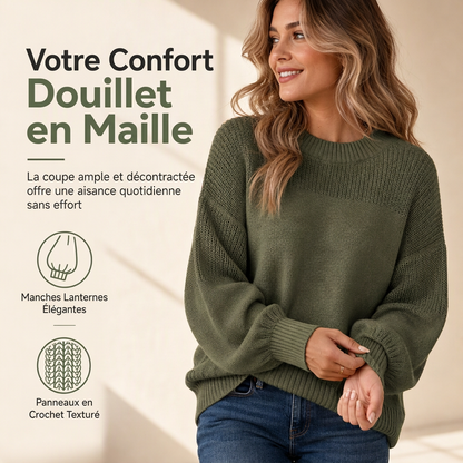 🌸Promotion exceptionnelle : 50 % de réduction💖Pull-over en maille unie pour femme