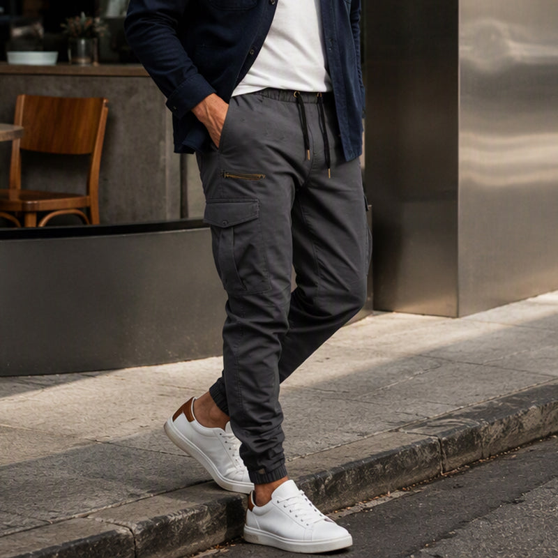 Pantalon cargo décontracté et ajusté pour homme