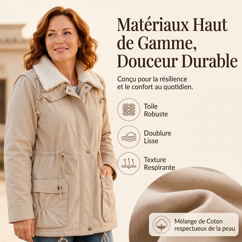 👜 -50 % sur toute la mode femme ! ✨Manteau chaud mi-long en sherpa pour femme