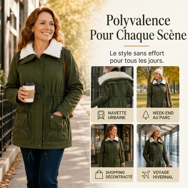 👜 -50 % sur toute la mode femme ! ✨Manteau chaud mi-long en sherpa pour femme