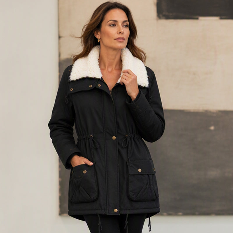 👜 -50 % sur toute la mode femme ! ✨Manteau chaud mi-long en sherpa pour femme