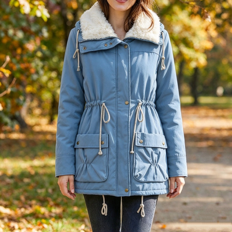👜 -50 % sur toute la mode femme ! ✨Manteau chaud mi-long en sherpa pour femme