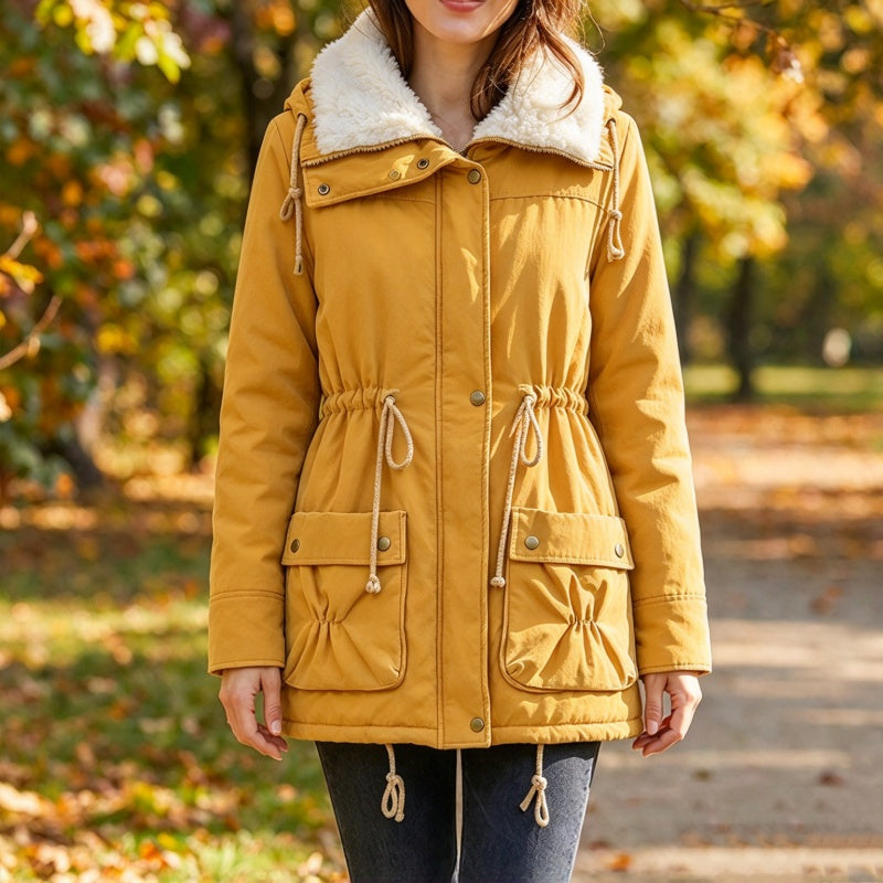 👜 -50 % sur toute la mode femme ! ✨Manteau chaud mi-long en sherpa pour femme