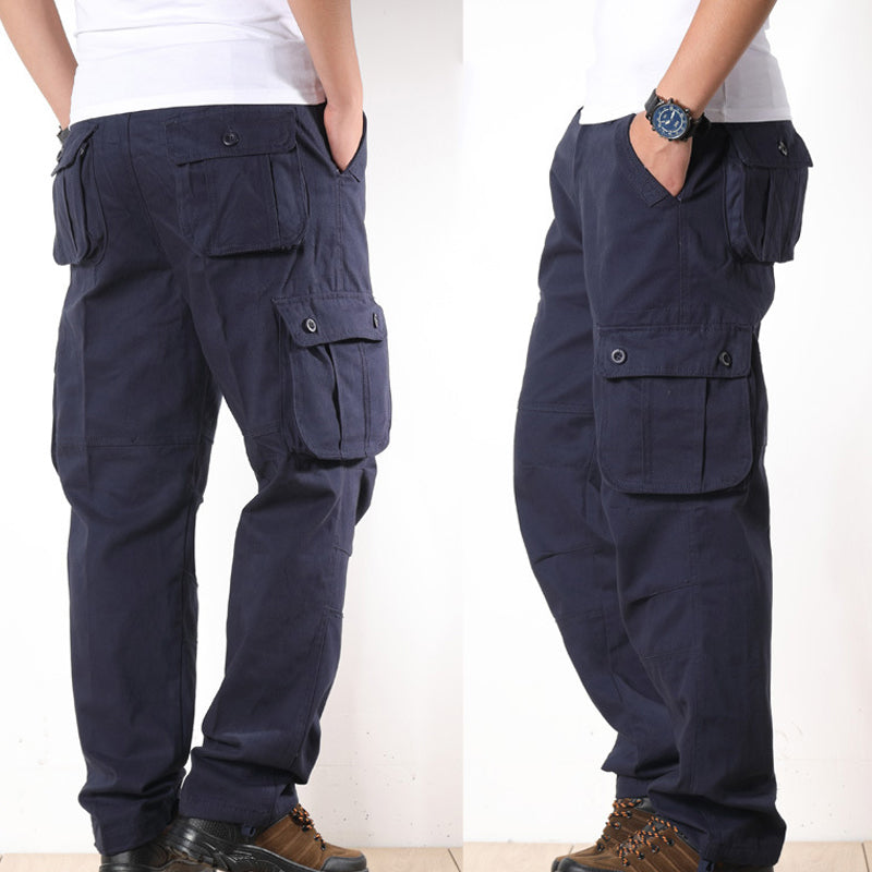 Pantalon cargo coupe décontractée pour homme avec multiples poches