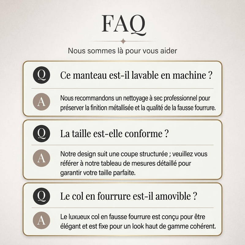 🔥Livraison gratuite✈️Veste pour femme doublée avec col en fausse fourrure