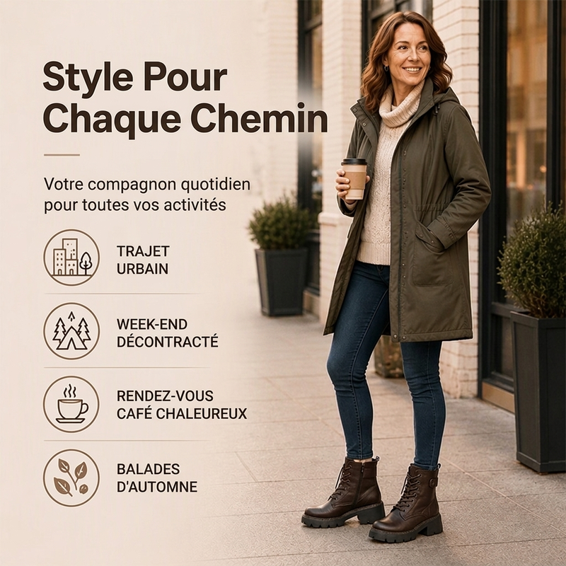 Bottes Martin Plate-Forme Rétro pour Femme