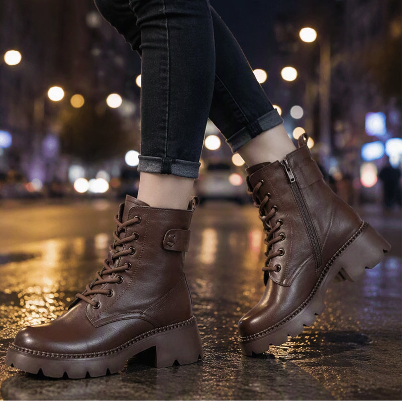 Bottes Martin Plate-Forme Rétro pour Femme