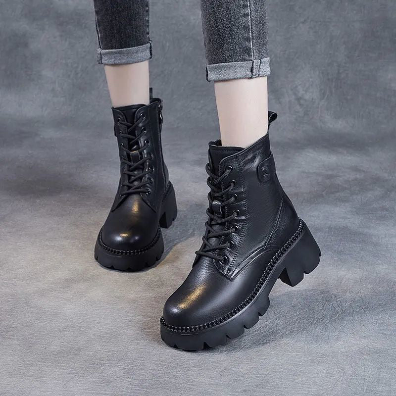 Bottes Martin Plate-Forme Rétro pour Femme