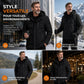 📢📢50 % DE RÉDUCTION !! ⏰Manteau d'hiver pour homme doublé polaire avec capuche amovible