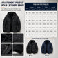 📢📢50 % DE RÉDUCTION !! ⏰Manteau d'hiver pour homme doublé polaire avec capuche amovible
