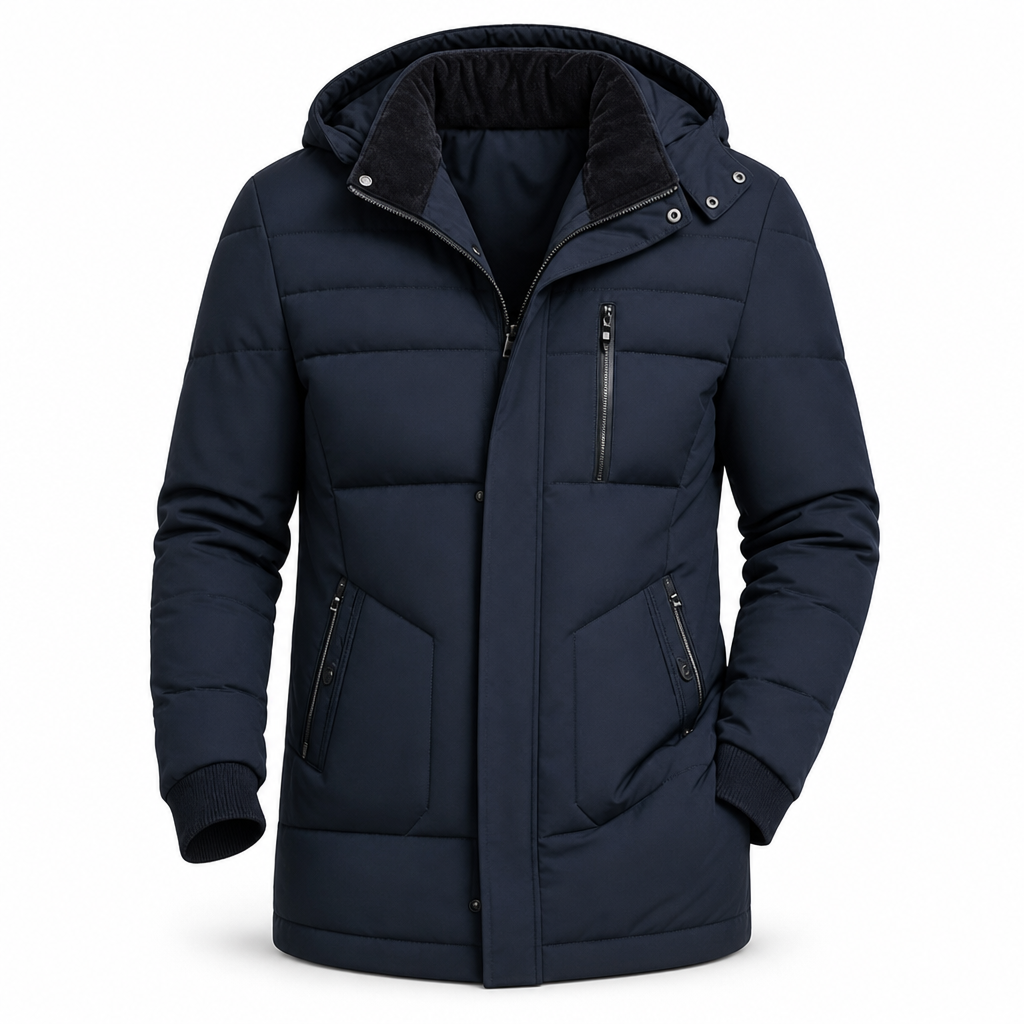 📢📢50 % DE RÉDUCTION !! ⏰Manteau d'hiver pour homme doublé polaire avec capuche amovible