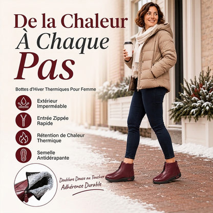 Bottes d'hiver chaudes et antidérapantes pour femmes