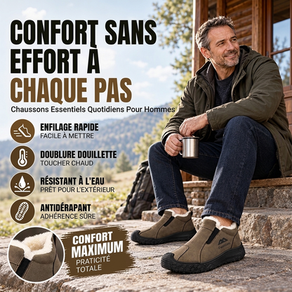 🔥 50% de réduction 🔥Chaussures de marche pour hommes avec doublure en peluche d'hiver