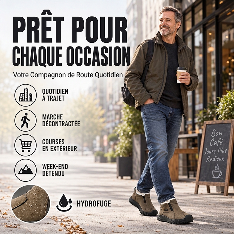 🔥 50% de réduction 🔥Chaussures de marche pour hommes avec doublure en peluche d'hiver
