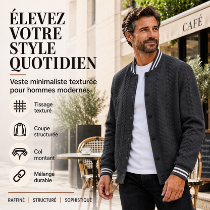 🎁Soldes ! Prix cassés🌍Blouson de baseball décontracté en jacquard pour homme